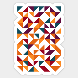 Creative Geometric Colourful Triangle Pattern #39 Sticker